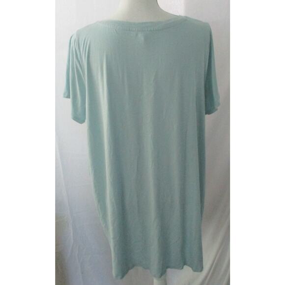 Cupio Women's Plus Blue Short Sleeve Stretch V-neck Tee Shirt Size 1X - Picture 5 of 9